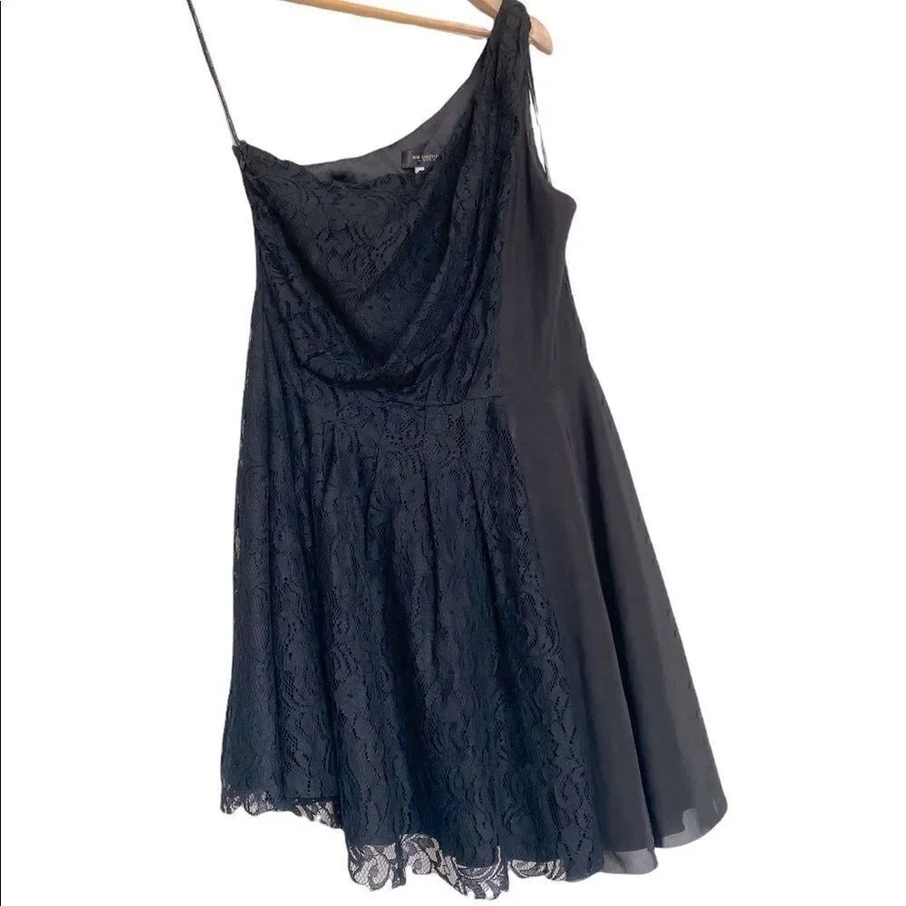 MM Couture by Miss Me One Shoulder Black Dress L